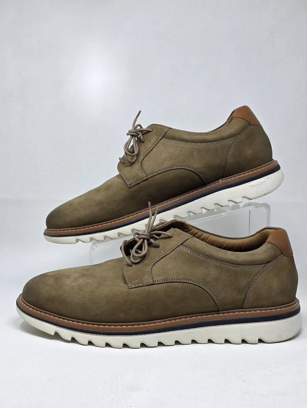 Johnston & Murphy Braydon 20-5582 Oxford Men's Size 10.5 Dark Taupe Dress Shoes